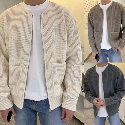 Men's Casual Knitted Cardigan Sweater
