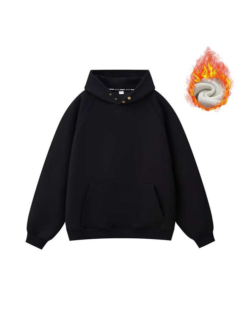 Hooded sweatshirt with zipper jacket 