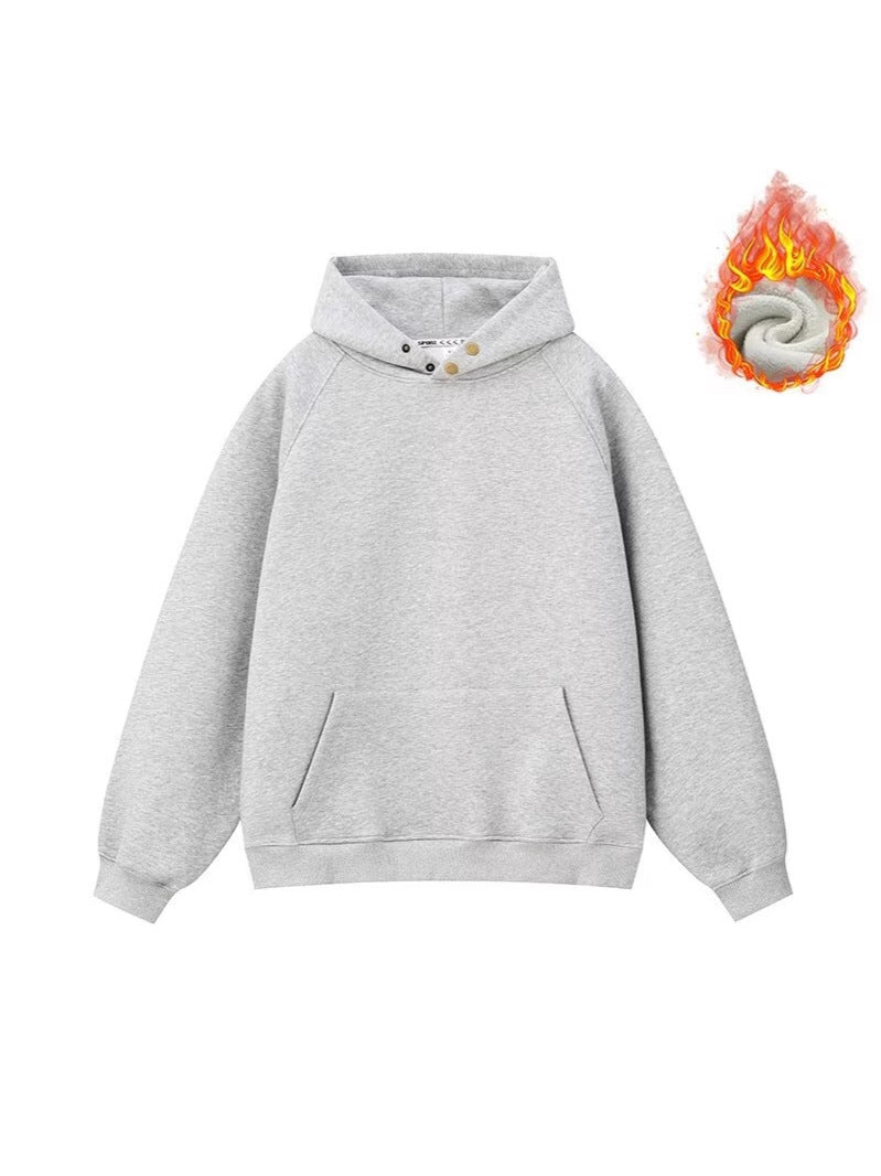 Hooded sweatshirt with zipper jacket 