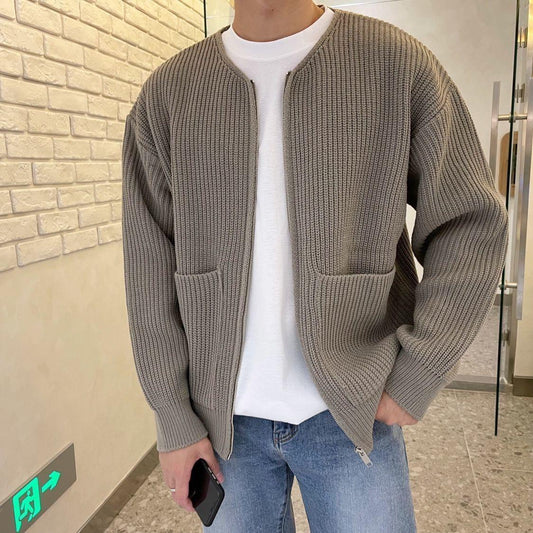 Men's Casual Knitted Cardigan Sweater